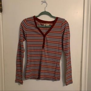 NWOT Madewell Striped V-Neck Top